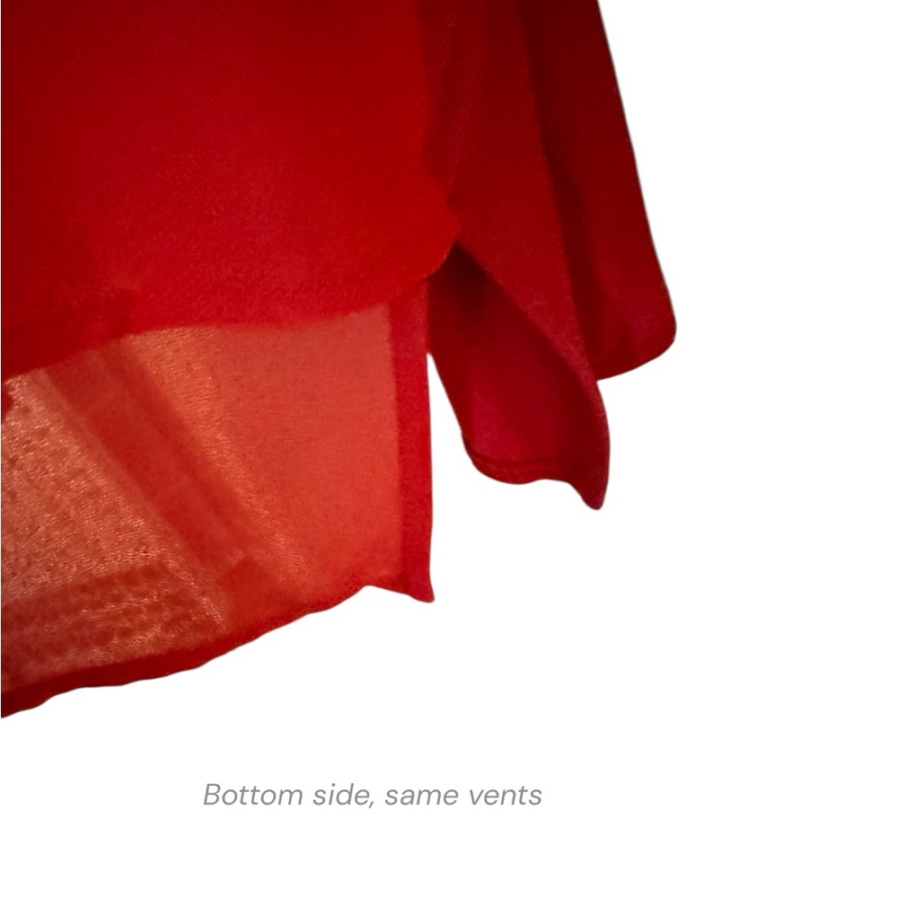 Michael Kors Red V-Neck Blouse PLUS: 1X #2 - Picture 6 of 10